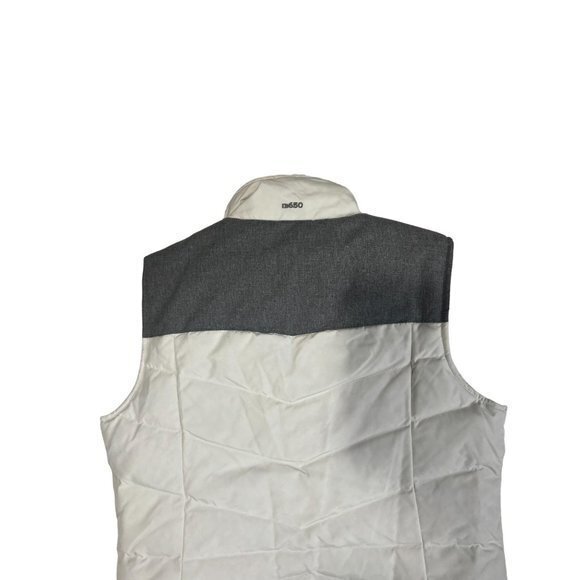Eddie Bauer EB 650 Womens Size Small White Gray Down Vest‎ W/ Pockets - Picture 11 of 11